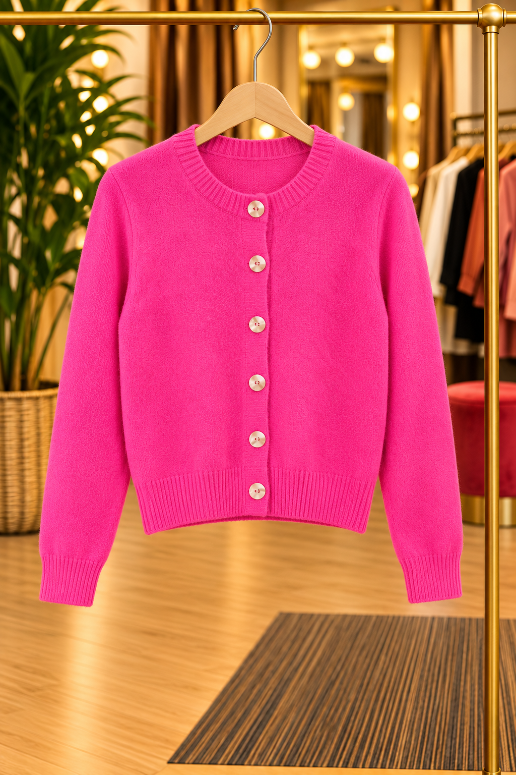 Chaqueta punto flúor