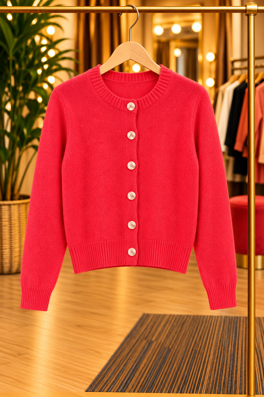 Chaqueta de punto flúor