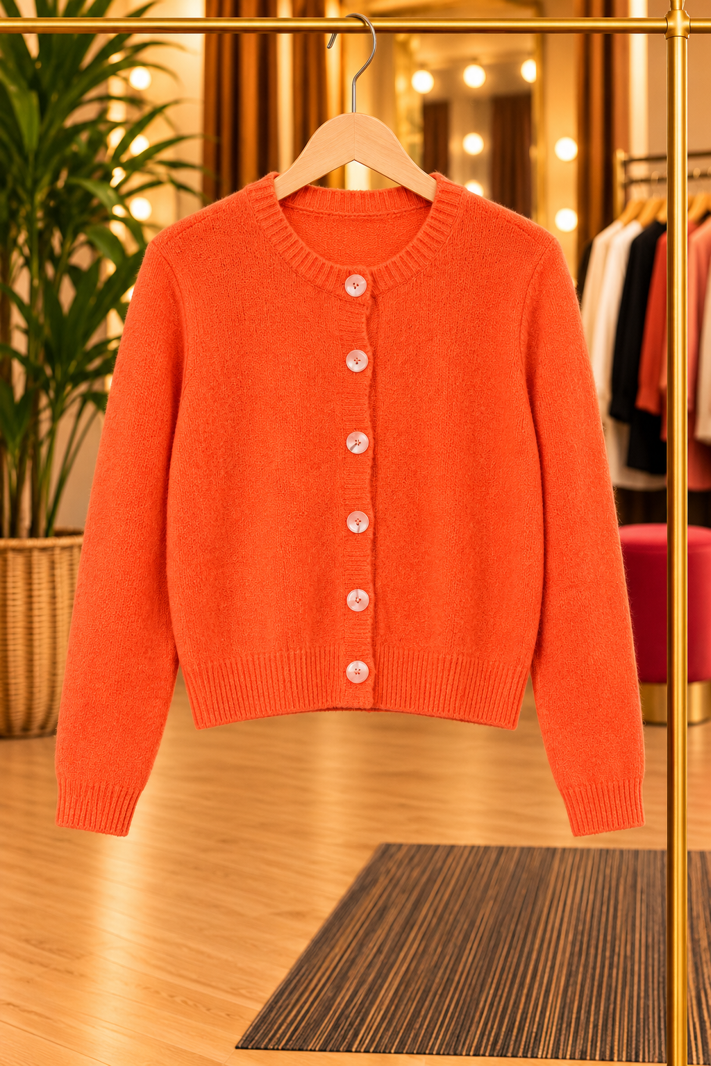 Chaqueta punto flúor