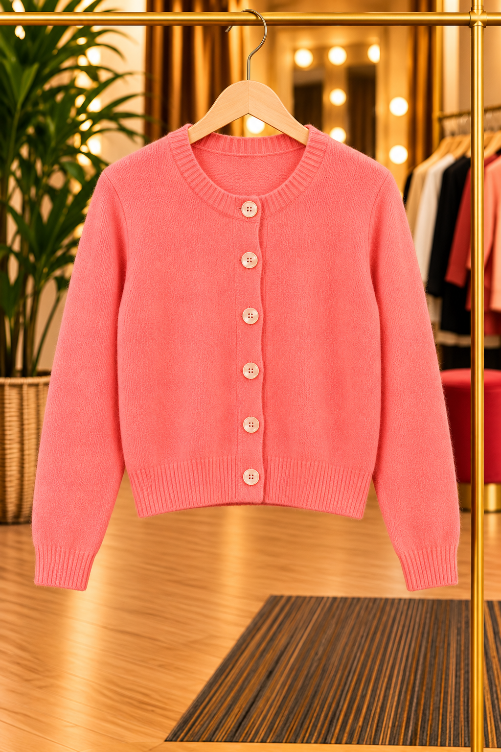 Chaqueta punto flúor